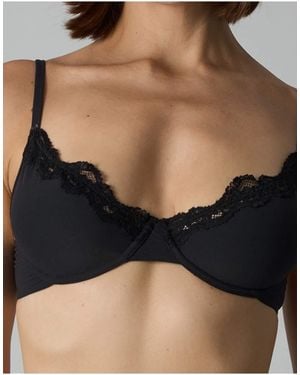 agon® Lace Trim Underwired Bra - Black
