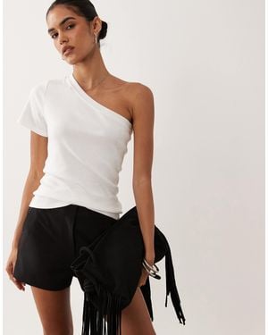 ASOS Tailored Micro Shorts - Natural