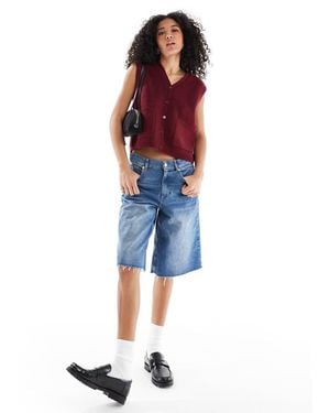 ASOS Chaleco De Traje De Corte Cuadrado Con Diseño Estructurado De -Morado - Azul