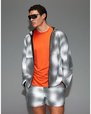 4505 Premium 3 Inch Woven Running Short With Zip Pockets And Bonded Hem - Gray
