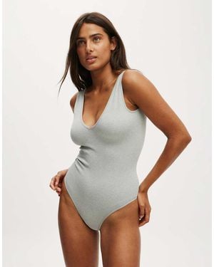 Cotton On Cotton On Seamless Plunge Bodysuit - White
