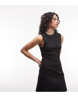 Monki Cinched Waist Sleeveless Mini Dress - Black