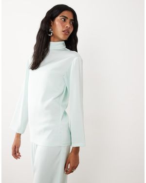 Iyal Top Verde De Manga Larga Con Detalle De Cuello De (Parte De Un Conjunto) - Blanco