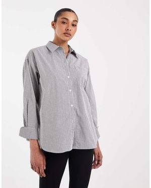 JJXX Jamie Oversized Striped Poplin Shirt - Grey