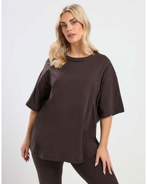 Yours Clothing Longline T-Shirt - Grey