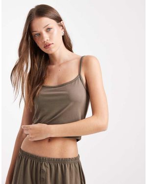 Loungeable Mix & Match Super Soft Jersey Cami Top - Grey