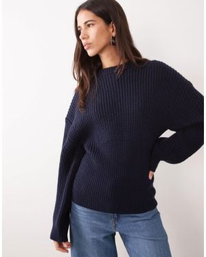 ASOS Banana Sleeve Waisted Sweater - Blue