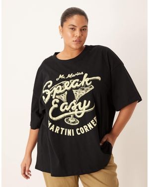 ASOS Asos design curve – oversize-t-shirt - Schwarz