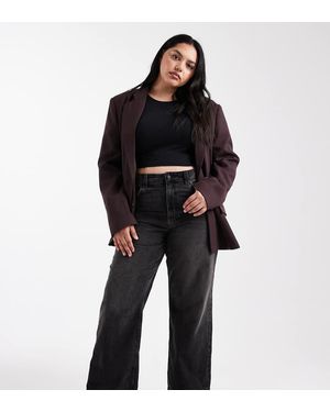 ASOS Curve Tailored Grandad Blazer - Black