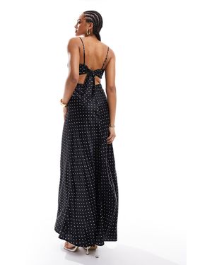 Bardot Satin Maxi Dress - Blue
