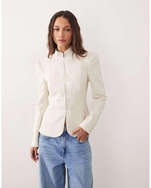 Miss Selfridge Tailored Puff Sleeve Jacker - Blue