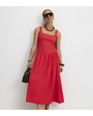 River Island Textured Midi Dress