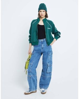 River Island – langärmliger body - Blau