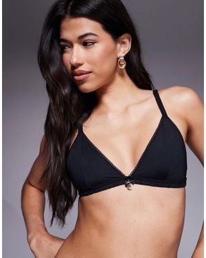 Juicy Couture Brassière à bande griffée - Noir