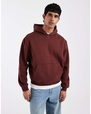 ASOS Essentials Relaxed Boxy Hoodie - Red