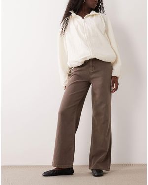 New Look Adalae wide-leg-jeans - Natur