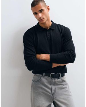 Threadbare Knitted Polo - Blue