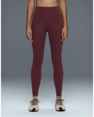 Oysho Comfortlux High-Waisted Ankle-Length Leggings - Red