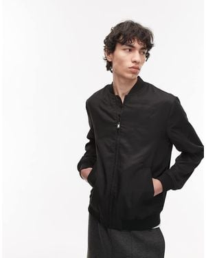 TOPMAN Lightweight Bomber Jacket - Black
