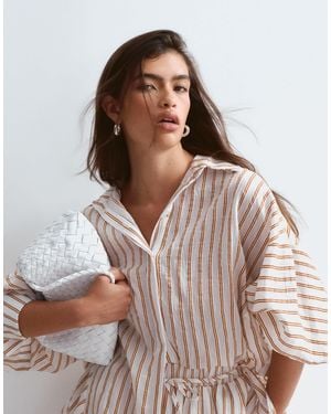 ARRANGE Chemise oversize d'ensemble à rayures - naturel - Marron