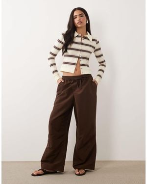 Lioness Signora Wrap Waistband Detail Relaxed Pants - White