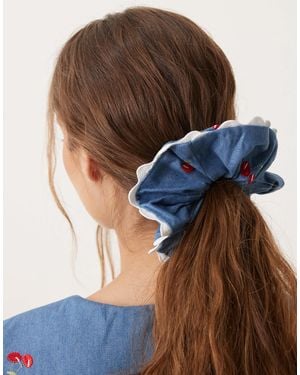 Sister Jane Contrast Trim Cherry Hair Scrunchie Co-ord - Brown