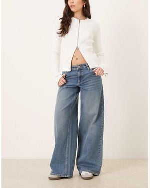 Lee Jeans Hope Mid Rise Wide Leg Jeans - Blue