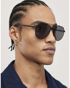 River Island Aviator Sunglasses - Black