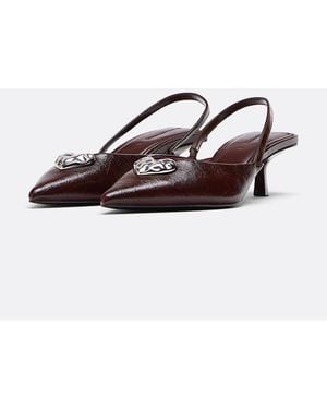 Stradivarius Basic High-Heel Shoes - Brown