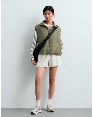 Oysho Cotton Blend Fleece Shorts - Grey