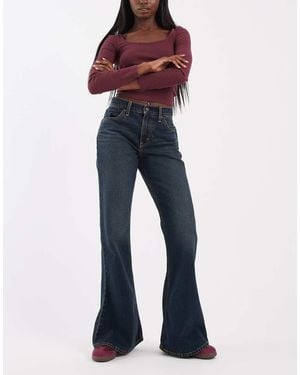 Levi's Puddle Customizable Flare Denim Jeans - Blue