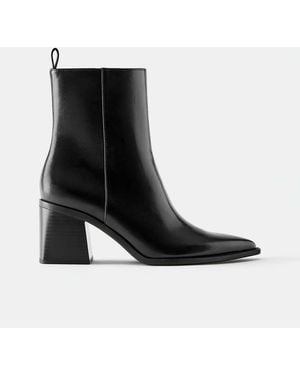 Pull&Bear Stivaletti Con Tacco Alto Neri - Nero