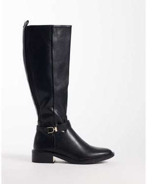 SEQWL Reitstiefel mit schnalle - Schwarz