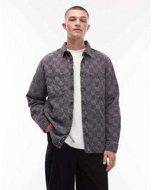 Vans Hastings Checkerboard Denim Shirt - Grey