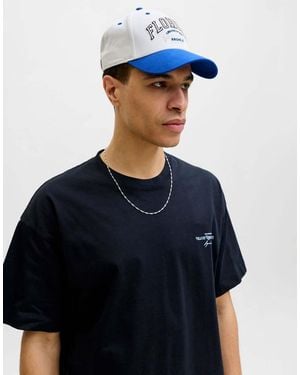 Jack & Jones Gorra De 5 Paneles En Blanco Envejecido - Azul