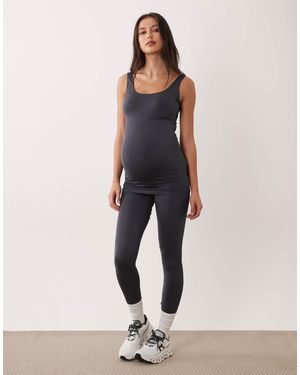 Mama.licious Mamalicious Maternity Seamless leggings Co-ord - Natural
