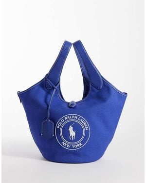 Polo Ralph Lauren Leather Bucket Bag - Blue