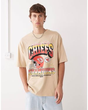 KTZ Kansas City Chiefs Oversized T-Shirt - Natural