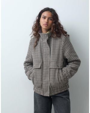 Vero Moda Short Funnel Neck Bomber Jacket - Grey
