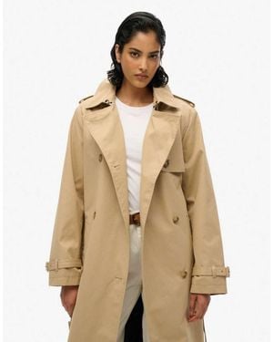 Superdry Classic Trench Coat - Natural