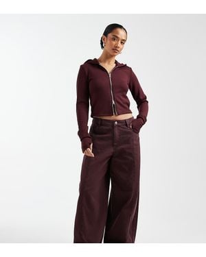 ASOS Asos Design Petite Barrel Trousers - Red
