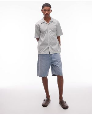 ARKET Mid Waist Regular Fit Denim Shorts - Grey