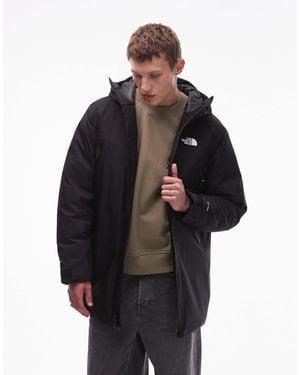 The North Face Mtn Range Down Insulated Waterproof Hooded Parka Jacket - Black