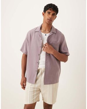Mango Camicia A Maniche Corte Lilla - Viola