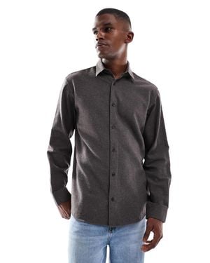 JJ Rebel Chemise à manches longues effet brossé - Noir
