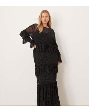 Never Fully Dressed Star Devoree Ruffle Maxi Dress - Black