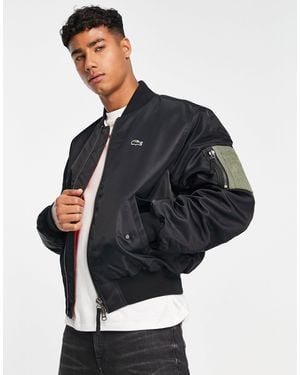 Lacoste Oversized Bomber Jacket - Grey