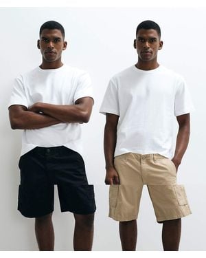 Jack & Jones 2 Pack Cargo Shorts - White