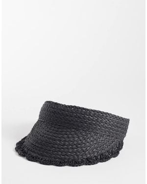 Accessorize Scallop Visor Hat - Black