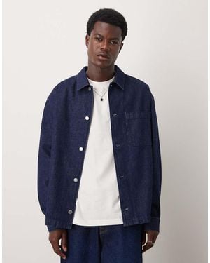 ARKET Minimal Denim Overshirt - Blue